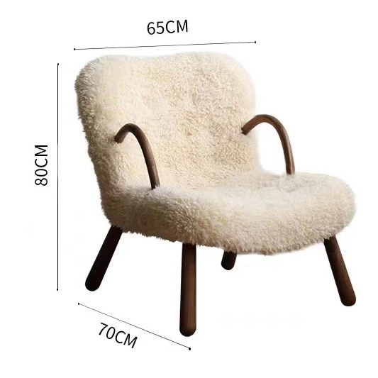 Lamb's Wool Lazy Chair For Home